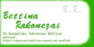 bettina rakonczai business card